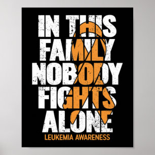 Leukemie Bewustheid Familie steunt Leukemie Awaren Poster