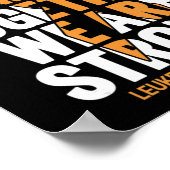 Leukemie Bewustheid Familie steunt Leukemie Awaren Poster (Hoek)