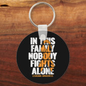 Leukemie Bewustheid Familie steunt Leukemie Awaren Sleutelhanger (Voorkant)