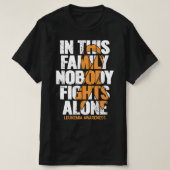 Leukemie Bewustheid Familie steunt Leukemie Awaren T-shirt (Design voorkant)