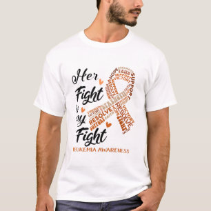 Leukemie Bewustheid Haar strijd is mijn strijd T-shirt