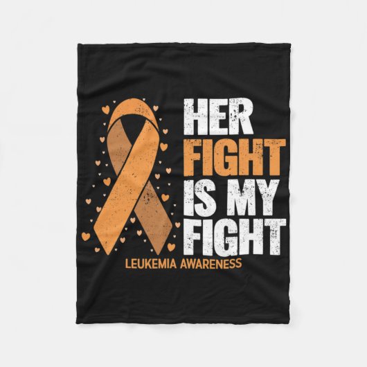 Leukemie Bewustheid Haar strijd is mijn strijd teg Fleece Deken (Voorkant)