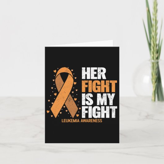 Leukemie Bewustheid Haar strijd is mijn strijd teg Kaart (Voorkant)