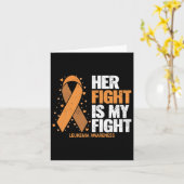 Leukemie Bewustheid Haar strijd is mijn strijd teg Kaart (Gele Bloem)