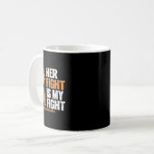 Leukemie Bewustheid Haar strijd is mijn strijd teg Koffiemok (Voorkant links)