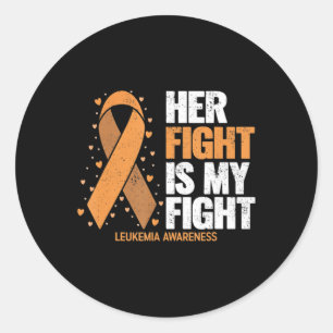Leukemie Bewustheid Haar strijd is mijn strijd teg Ronde Sticker