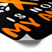 Leukemie Bewustheid Ik Draag Oranje voor iemand Poster (Hoek)