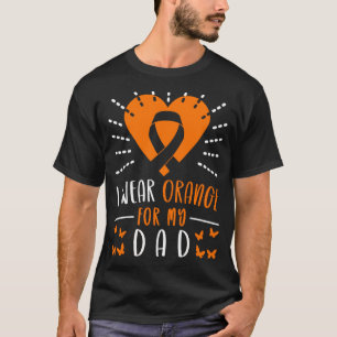 Leukemie Bewustheid Ik Draag Oranje voor mijn vade T-shirt