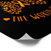 Leukemie Bewustheid Ik Draag Oranje voor mijn zust Poster (Hoek)