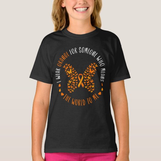 Leukemie Bewustheid Ik Draag Oranje voor mijn zust T-shirt (Voorkant)