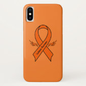 Leukemie Bewustheid Koolstof met vleugels Case-Mate iPhone Case (Achterkant)