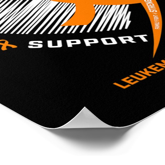 Leukemie Bewustheid Mannen Vrouwen Kinder familie  Poster (Hoek)