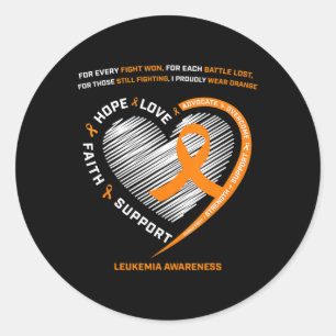 Leukemie Bewustheid Mannen Vrouwen Kinder familie Ronde Sticker