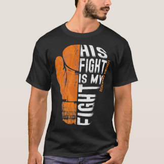 Leukemie Bewustheid Oranje boxinghandschoen T-shirt