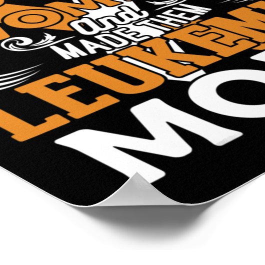 Leukemie Bewustheid Oranje lintje Poster (Hoek)