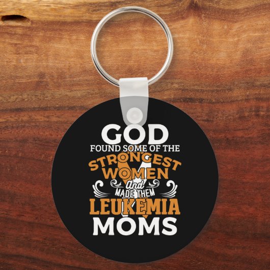 Leukemie Bewustheid Oranje lintje Sleutelhanger (Voorkant)