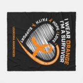 Leukemie Bewustheid Overlevende Mannen Vrouwen Kin Fleece Deken (Voorkant (Horizontaal))