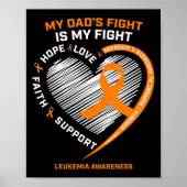 Leukemie Bewustheid Pap Mannen Vrouwen geven leuke Poster (Voorkant)
