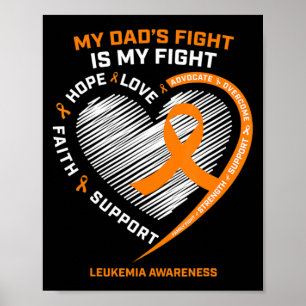 Leukemie Bewustheid Pap Mannen Vrouwen geven leuke Poster