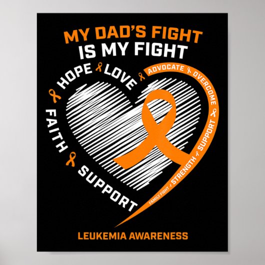 Leukemie Bewustheid Pap Mannen Vrouwen geven leuke Poster (Voorkant)