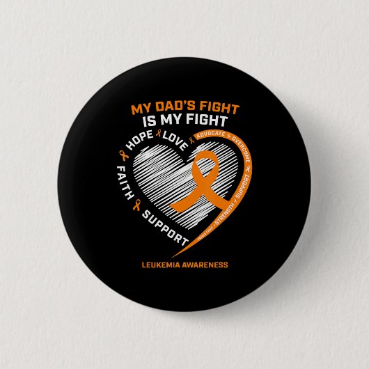 Leukemie Bewustheid Pap Mannen Vrouwen geven leuke Ronde Button 5,7 Cm (Voorkant)