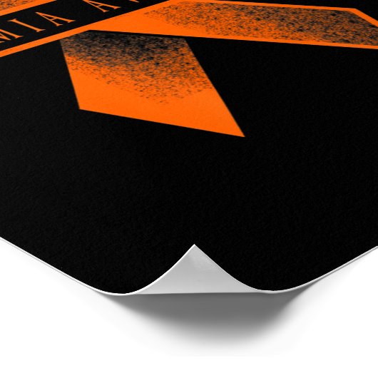 Leukemie Bewustheid Ribbon Poster (Hoek)