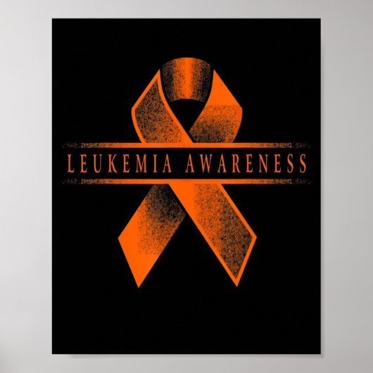 Leukemie Bewustheid Ribbon Poster (Voorkant)