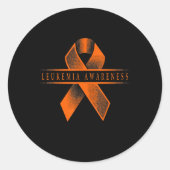 Leukemie Bewustheid Ribbon Ronde Sticker (Voorkant)