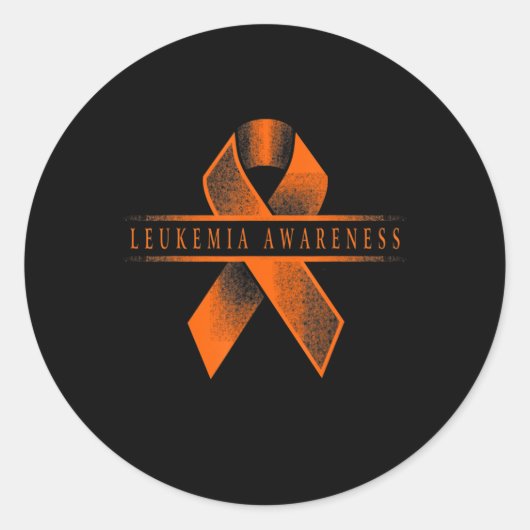 Leukemie Bewustheid Ribbon Ronde Sticker (Voorkant)