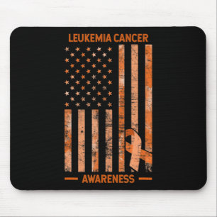 Leukemie Bewustheid VS vlag Cadeaus Leukemie Muismat