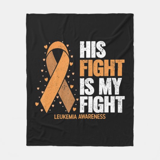 Leukemie Bewustheid Zijn strijd is mijn strijd teg Fleece Deken (Voorkant)