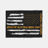 Leukemie Bewustmaaltijd Amerikaanse vlag Ik ben ee Fleece Deken (Voorkant (Horizontaal))