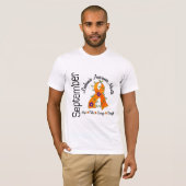 Leukemie Bewustmakende Maand Bloed Lint 1 T-shirt (Voorkant volledig)