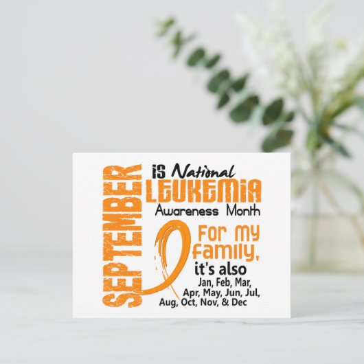 Leukemie Bewustmakende Maand Briefkaart (Staand voorkant)