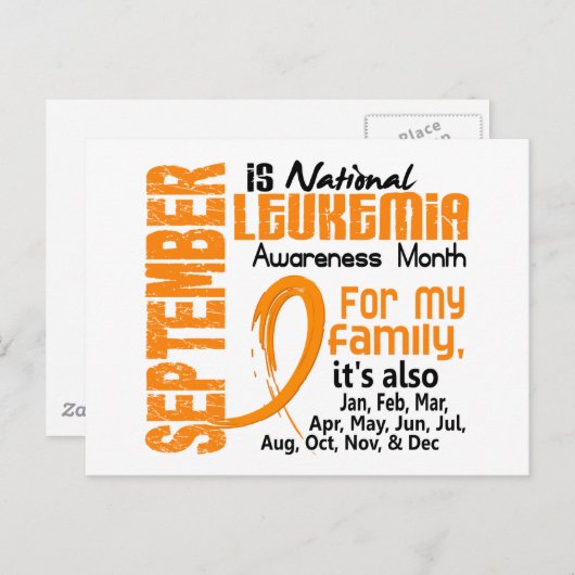 Leukemie Bewustmakende Maand Briefkaart (Voorkant / Achterkant)