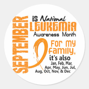 Leukemie Bewustmakende Maand Ronde Sticker