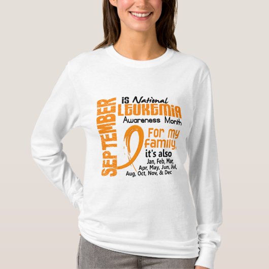 Leukemie Bewustmakende Maand T-shirt (Voorkant)