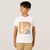 Leukemie Bewustmakende Maand T-shirt (Voorkant volledig)