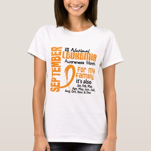 Leukemie Bewustmakende Maand T-shirt (Voorkant)