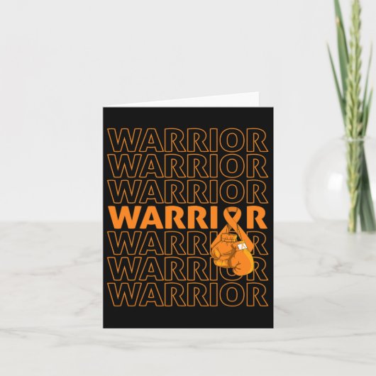 Leukemie Bewustmaking Aankomst Oranje Koolstofdoos Kaart (Voorkant)