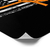 Leukemie Bewustmaking Amerikaanse vlag Poster (Hoek)