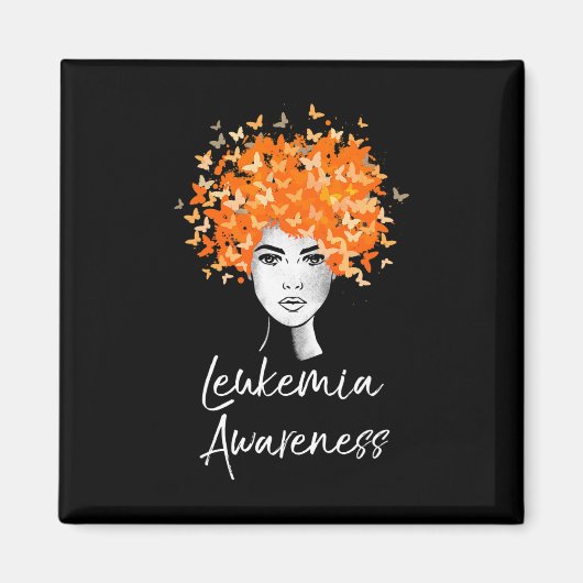 Leukemie Bewustmaking Butterflies Gift Magneet (Voorkant)