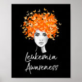 Leukemie Bewustmaking Butterflies Gift Poster (Voorkant)