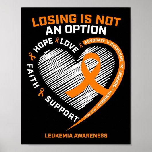 Leukemie Bewustmaking Mannen Vrouwen Kind Le Poster (Voorkant)