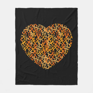 Leukemie Bewustmaking Oranje linthart Fleece Deken
