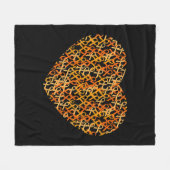 Leukemie Bewustmaking Oranje linthart Fleece Deken (Voorkant (Horizontaal))