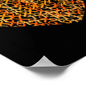 Leukemie Bewustmaking Oranje linthart Poster (Hoek)