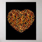 Leukemie Bewustmaking Oranje linthart Poster (Voorkant)