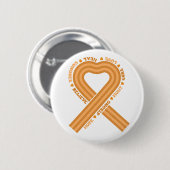 Leukemie Bewustmaking Oranje lintondersteuning Ronde Button 5,7 Cm (Voorkant /achterkant)