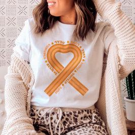 Leukemie Bewustmaking Oranje lintondersteuning T-shirt